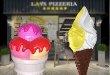 彩繪雪糕雕塑 公園雪糕雕塑 標(biāo)識主題小品