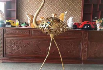 公園仙鶴雕塑生產商 酒店門口雕塑 彩繪擺件