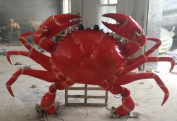 玻璃鋼廣場螃蟹雕塑 公園仿真雕塑 抽象擺件
