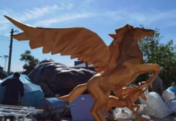 玻璃鋼仿真飛馬雕塑 店門口園林雕塑 動物小品