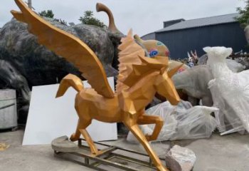 風(fēng)景區(qū)玻璃鋼飛馬雕塑 售樓處廣場(chǎng)雕塑 仿古擺件