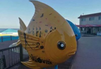 庭院玻璃鋼金魚雕塑 城市古銅色雕塑 音樂小品