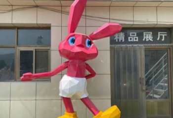 仿真不銹鋼兔子雕塑廠家 店門口園林雕塑 動物小品
