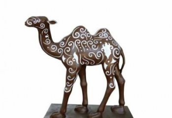 廣場(chǎng)玻璃鋼駱駝雕塑廠家 公園仿真雕塑 抽象擺件