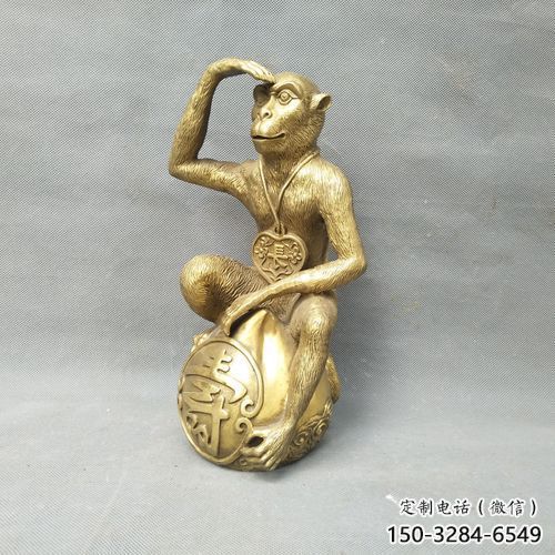 銅猴子雕塑廠家，公園景觀雕塑，動(dòng)物小品