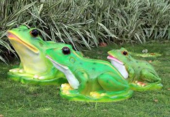 玻璃鋼彩繪青蛙雕塑 仿真雕塑 步行街?jǐn)[件