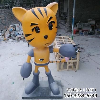 大型玻璃鋼老虎雕塑 門口創意雕塑 售樓處小品