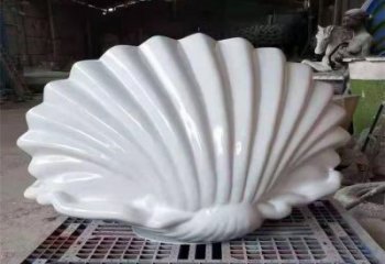 大型玻璃鋼貝殼雕塑 步行街宣傳雕塑 仿真擺件