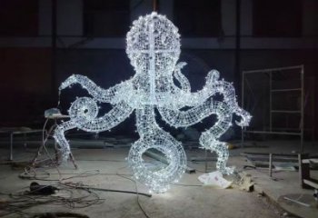 不銹鋼鏤空章魚雕塑 廣場(chǎng)近代雕塑 門口小品