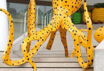 玻璃鋼章魚雕塑廠家，仿真彩繪工藝，景觀動(dòng)物小品 (1)