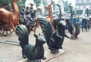 銅松鼠雕塑廠家，動(dòng)物景觀擺件，仿古元素設(shè)計(jì) (9)