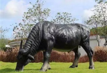 水牛雕塑，公園園林動物，仿真景觀擺件 (3)