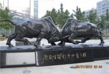 不銹鋼水牛雕塑，田間景觀小品，抽象幾何原理 (12)