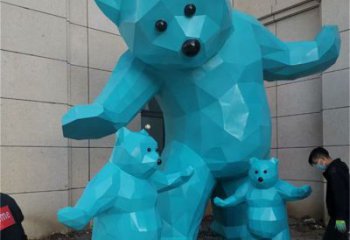 大熊雕塑廠家，酒店房地產雕塑，現代景觀小品 (2)