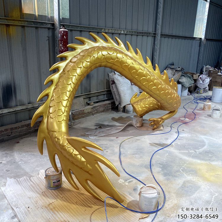 龍形銅雕塑廠家，鑄銅工藝，大型動(dòng)物雕塑