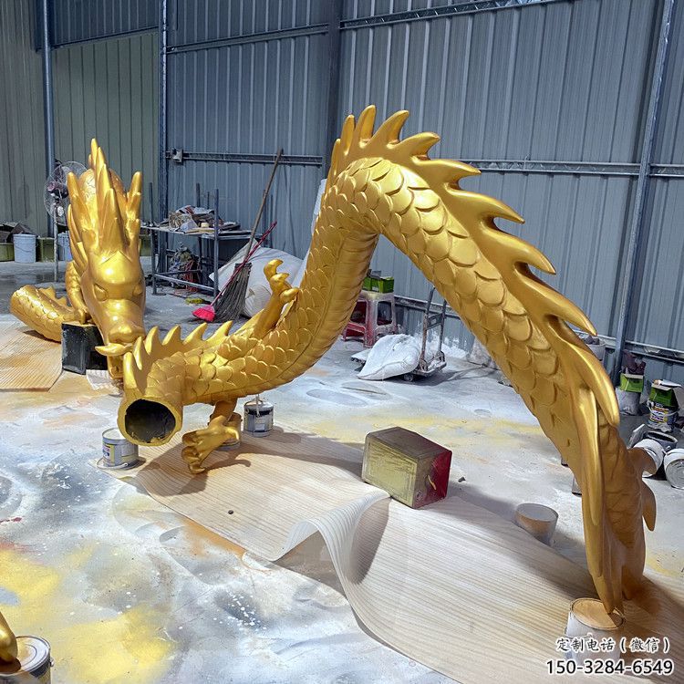 龍形銅雕塑，鑄銅工藝，大型動物雕塑制造商 (8)