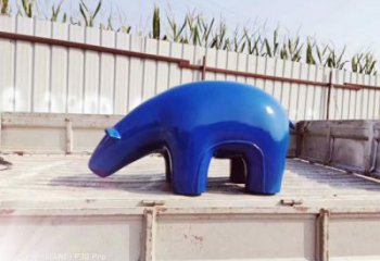 不銹鋼大熊雕塑，公園廣場(chǎng)雕塑，仿真彩繪工藝 (3)