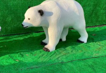 不銹鋼大熊雕塑，公園廣場(chǎng)雕塑，仿真彩繪工藝 (4)