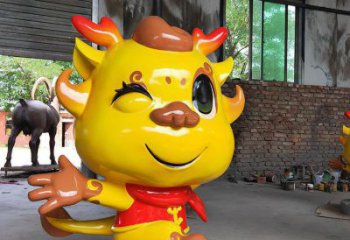 卡通龍形雕塑，抽象彩繪工藝，動漫動物擺件 (2)