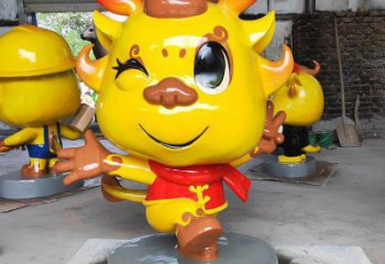 卡通龍形雕塑，抽象彩繪工藝，動漫動物擺件 (4)