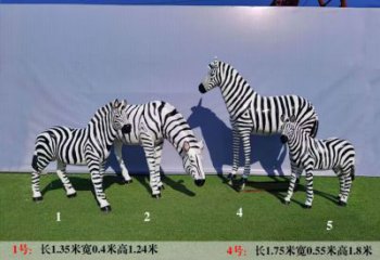 公園斑馬雕塑 酒店門口雕塑 彩繪擺件
