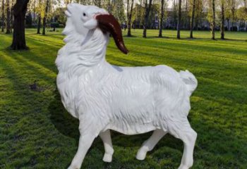 玻璃鋼綿羊雕塑廠，動物景觀，廣場園林?jǐn)[件