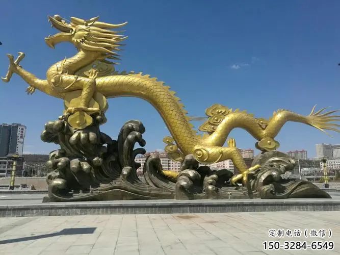 生產龍頭雕塑廠家，鑄銅動物雕塑，房地產售樓處擺件