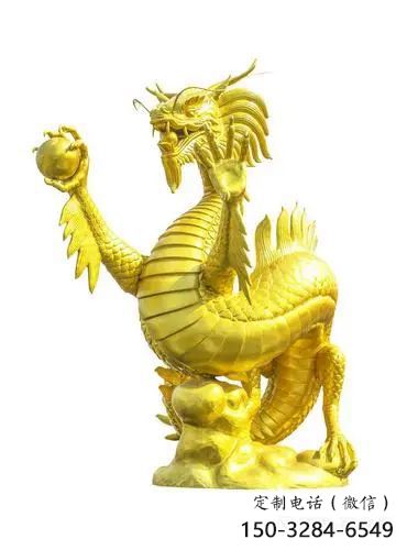 預定龍頭雕塑，鑄銅動物雕塑，房地產售樓處擺件