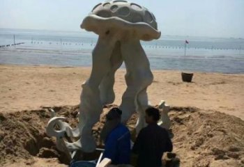 玻璃鋼園林水母雕塑 風景區仿真雕塑 廣場小品