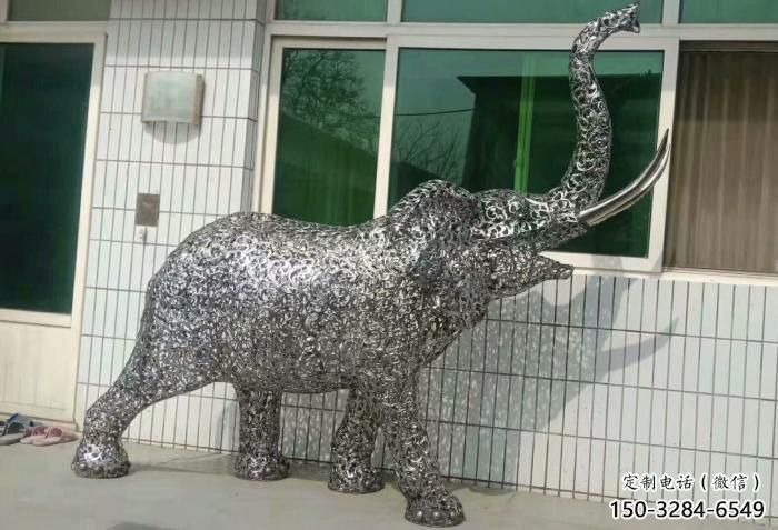 操場(chǎng)小象雕塑，公園題材，剪影工藝