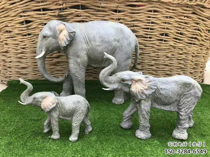 廣場(chǎng)小象雕塑，動(dòng)物擺件，仿古工藝