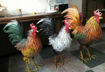 酒店小雞雕塑，仿真主題，網格工藝