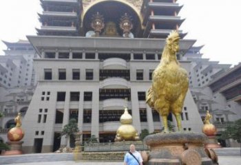 庭院小雞雕塑，動物小品，網(wǎng)格工藝