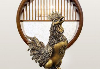 庭院小雞雕塑，現代小品，彩繪工藝