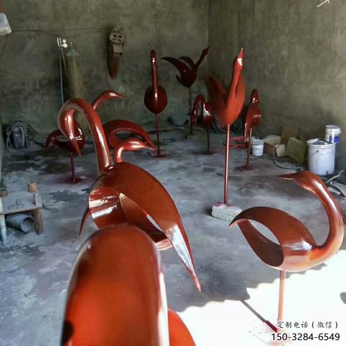 醫院鳥類雕塑，海洋擺件，拉絲工藝