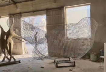 街道鳥類雕塑，動(dòng)物小品，剪影工藝