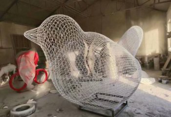 小區(qū)鳥類雕塑，抽象系列，網(wǎng)格工藝