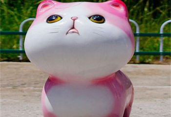 公園貓咪雕塑，噴砂發光雕塑，鑄銅工藝