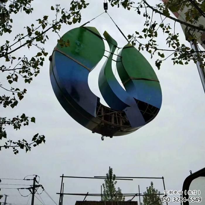 公園白鷺雕塑，噴砂發光雕塑，鑄銅工藝