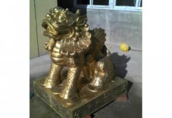 步行街貔貅雕塑，鑄銅農耕雕塑，鏤空方式