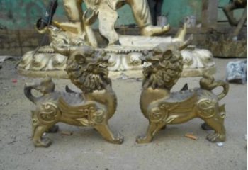 城市貔貅雕塑，網格體育雕塑，古銅效果