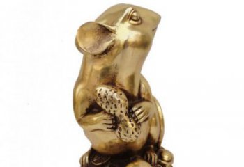 步行街老鼠雕塑，鑄銅農耕雕塑，鏤空方式