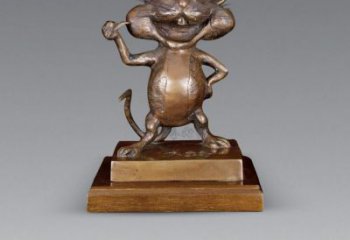 公園老鼠雕塑，噴砂發光雕塑，鑄銅工藝