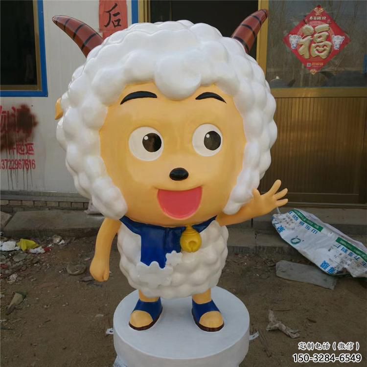 廣場小羊雕塑，卡通水景雕塑，抽象效果