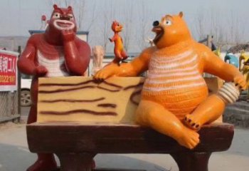 園林維尼熊雕塑，噴漆運(yùn)動(dòng)雕塑，網(wǎng)格形式