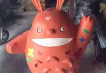 公園龍貓雕塑，噴砂發(fā)光雕塑，鑄銅工藝