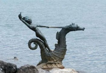 公園河馬雕塑，噴砂發(fā)光雕塑，鑄銅工藝