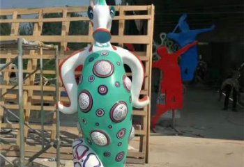 售樓部河馬雕塑，噴砂發(fā)光雕塑，彩繪題材