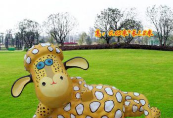 公園小羊雕塑，噴砂發光雕塑，鑄銅工藝