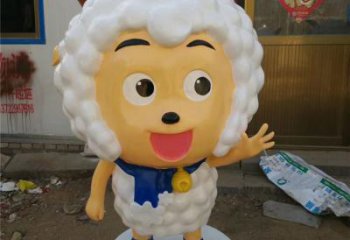 廣場小羊雕塑，卡通水景雕塑，抽象效果